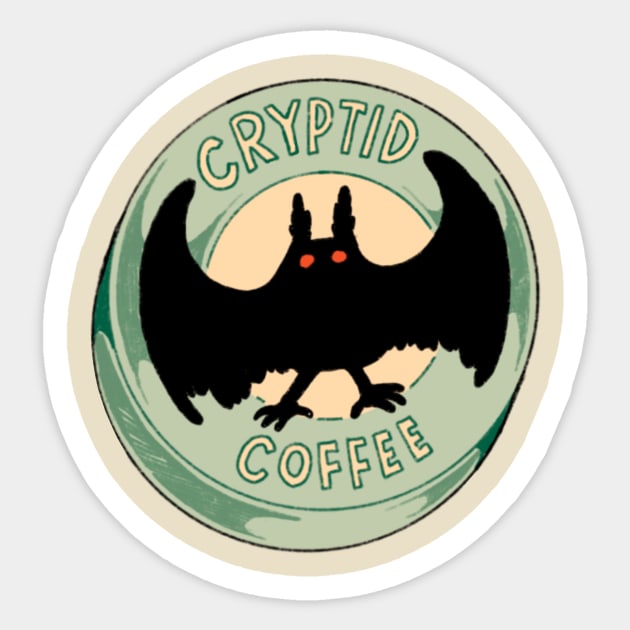 Cryptid Coffee logo Sticker by PeachyDoodle